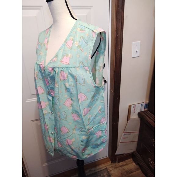 Moon‎ Dance Sleeveless Blouse Green & Pink Women's Size 2XL - Picture 3 of 5